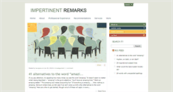 Desktop Screenshot of impertinentremarks.com